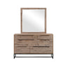 4 Pieces Bedroom Suite made in Solid Wood Acacia Veneered King Size Oak Colour Bed, Bedside Table & Dresser