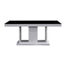 Dining Table in Rectangular Shape High Glossy MDF Wooden Base Combination of Black & White Colour