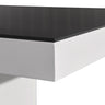 Dining Table in Rectangular Shape High Glossy MDF Wooden Base Combination of Black & White Colour