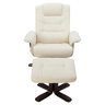 PU Leather Massage Chair Recliner Ottoman Lounge Remote