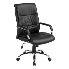 PU Leather Office Chair Executive Padded Black