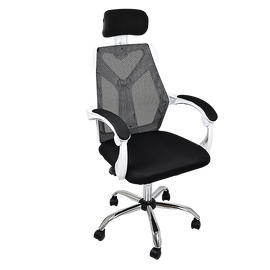 Office Chair Gaming Computer Chairs Mesh Back Foam Seat - White