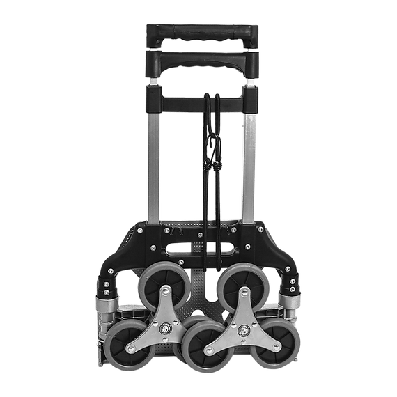 Stair Climbing Trolley 6 Wheels Aluminium Folding Hand Cart Climb Steps