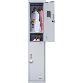 2-Door Vertical Locker for Office Gym Shed School Home Storage