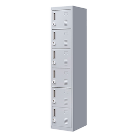 6-Door Locker for Office Gym Shed School Home Storage