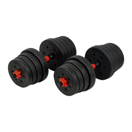 30kg Adjustable Rubber Dumbbell Set Barbell Home GYM Exercise Weights