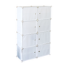 White Cube DIY Shoe Cabinet Rack Storage Portable Stackable Organiser Stand