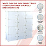 White Cube DIY Shoe Cabinet Rack Storage Portable Stackable Organiser Stand