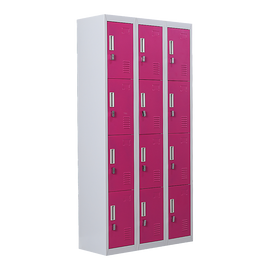 12-Door Locker for Office Gym Shed School Home Storage - Padlock-operated