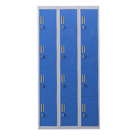 12-Door Locker for Office Gym Shed School Home Storage - Padlock-operated