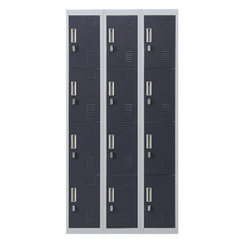 12-Door Locker for Office Gym Shed School Home Storage - Padlock-operated