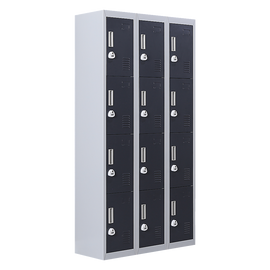 12-Door Locker for Office Gym Shed School Home Storage - 3-Digit Combination Lock