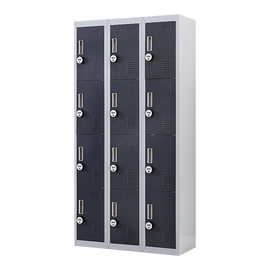 12-Door Locker for Office Gym Shed School Home Storage - 4-Digit Combination Lock