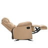 Leather Rocking Recliner Chair Armchair Swing Gliding Beige
