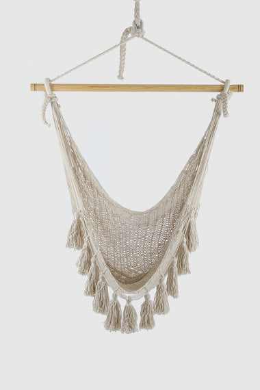 Deluxe Hammock Swing Chair in Plain Cream