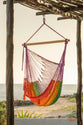Mayan Legacy Extra Large Outdoor Cotton Mexican Hammock Chair in Rainbow Colour
