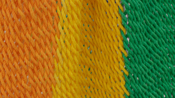 Mayan Legacy Extra Large Outdoor Cotton Mexican Hammock Chair in Rainbow Colour