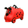 Lenoxx Kids/Children 18L Travel Cabin Luggage Trolley Ride On Wheel Suitcase Red