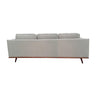 3 Seater Sofa Beige Fabric Modern Lounge Set for Living Room Couch with Wooden Frame