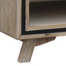 Coffee Table Solid Wood Acacia & Veneer Frame 2 Drawers Storage Sliver Brush Colour