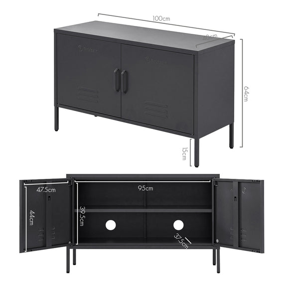 ArtissIn Buffet Sideboard Metal Cabinet - BASE Charcoal