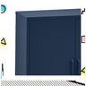 ArtissIn Buffet Sideboard Locker Metal Storage Cabinet - SWEETHEART Blue