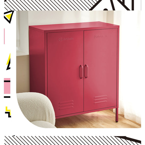 ArtissIn Buffet Sideboard Metal Cabinet - SWEETHEART Pink