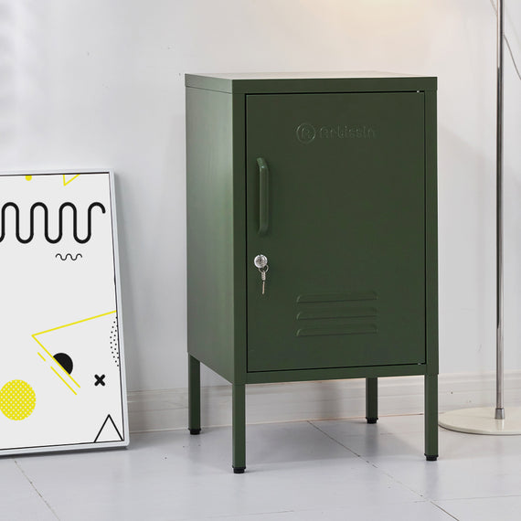 ArtissIn Bedside Table Metal Cabinet - MINI Green