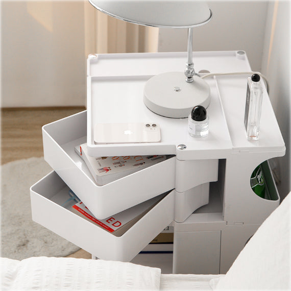 ArtissIn Storage Trolley Bedide Table 3 Tier Cart Boby Replica White