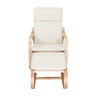 Artiss Rocking Armchair Bentwood Frame With Foot Stool Beige