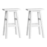 Artiss Bar Stools Kitchen Counter Stools Wooden Chairs White x2