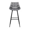Artiss 2x Bar Stools Velvet Chairs Grey