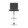 Artiss 2x Bar Stools Padded Leather Gas Lift Grey