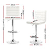 Artiss 4x Bar Stools Padded Leather Gas Lift White