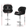 Artiss 4x Bar Stools Gas Lift Padded Leather Black