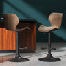 Artiss Bar Stools Kitchen Counter Stools Swivel Gas Lift Vintage Chairs Black x2
