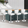 Artiss 4x Bar Stools Gas Lift Leather Padded White