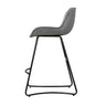 Artiss 2x Bar Stools Velvet Seat Metal Legs Grey