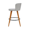 Artiss 4x Bar Stools Linen Padded Wooden Grey