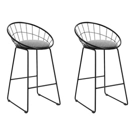 Artiss 2x Bar Stools Padded Seat Metal