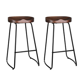 Artiss 2x Bar Stools Tractor Seat 75cm Black