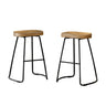 Artiss 2x Bar Stools Tractor Seat 65cm Wooden