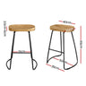 Artiss 2x Bar Stools Tractor Seat 65cm Wooden