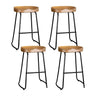 Artiss 4x Bar Stools Tractor Seat 65cm Wooden