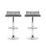 Artiss 2x Bar Stools Linen Padded Gas Lift