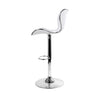 Artiss 2x Bar Stools Gas Lift Leather Seat White