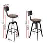 Artiss Bar Stools Kitchen Counter Chairs Vintage Metal Chairs