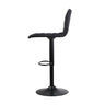 Artiss 2x Bar Stools Gas Lift Linen Fabric Black