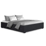 Artiss Bed Frame Queen Size Gas Lift Base Charcoal TOKI