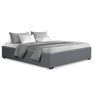 Artiss Bed Frame Queen Size Gas Lift Base Grey TOKI